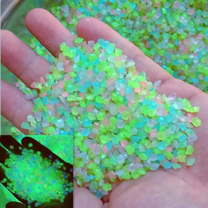 Marine Aquarium Tanks - 1000pcs 3-5mm Luminous Sand Glow In