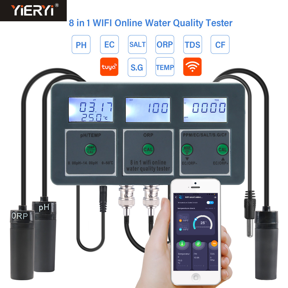 WiFi Tuya Smart PH Meter Data  - Marine Aquarium Par Meter review and price