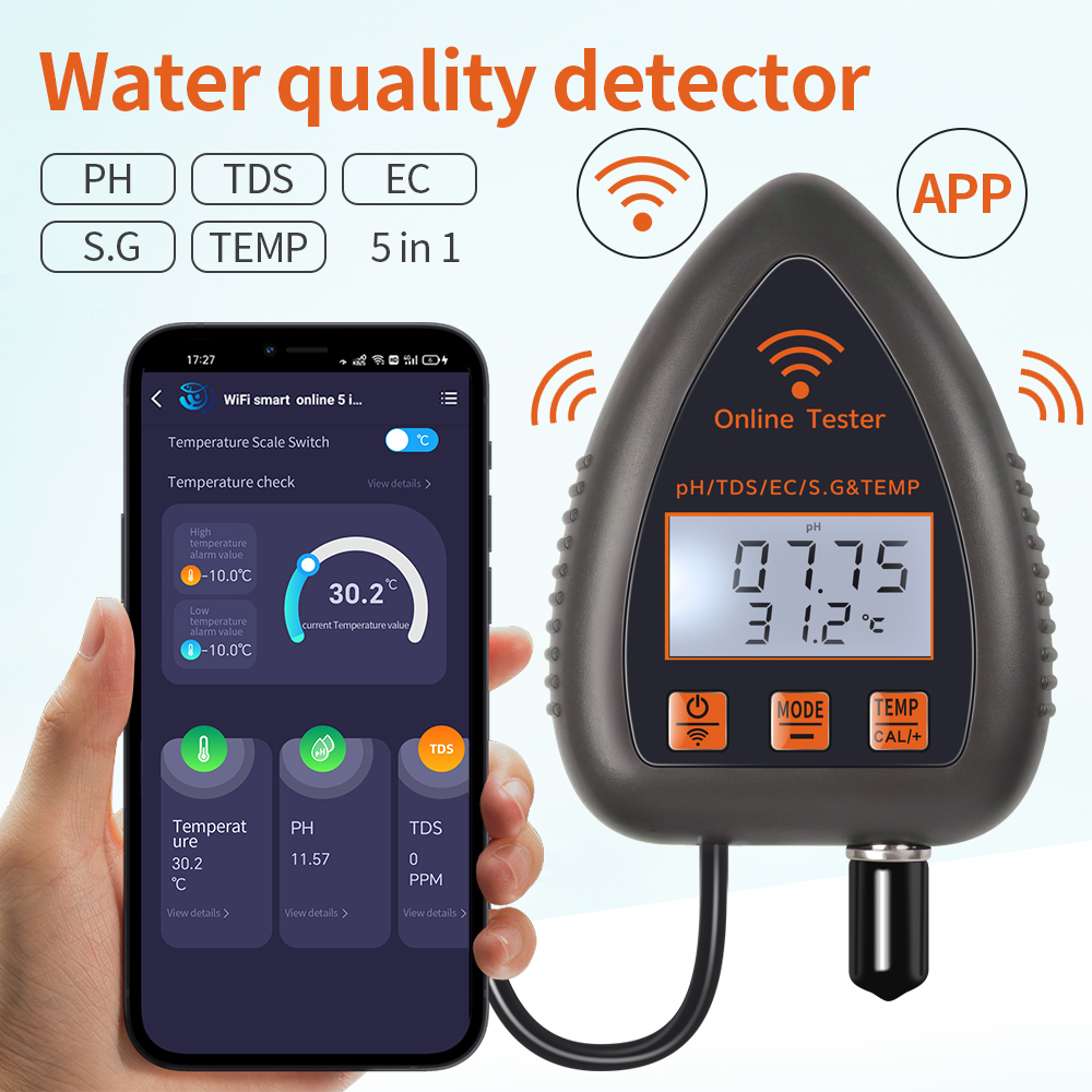Tuya WiFi 5 in 1 TDS/EC/SALT/S - Marine Aquarium Par Meter review and price