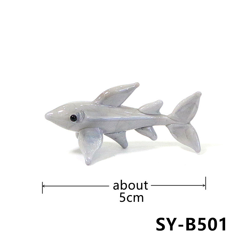 Handmade Mini Glass Shark Figu - Marine Aquarium Design review and price