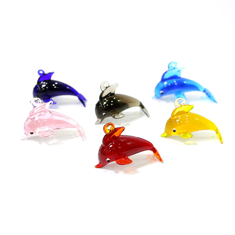 Cute Dolphin Charm Glass Penda - Marine Aquarium Design review and price