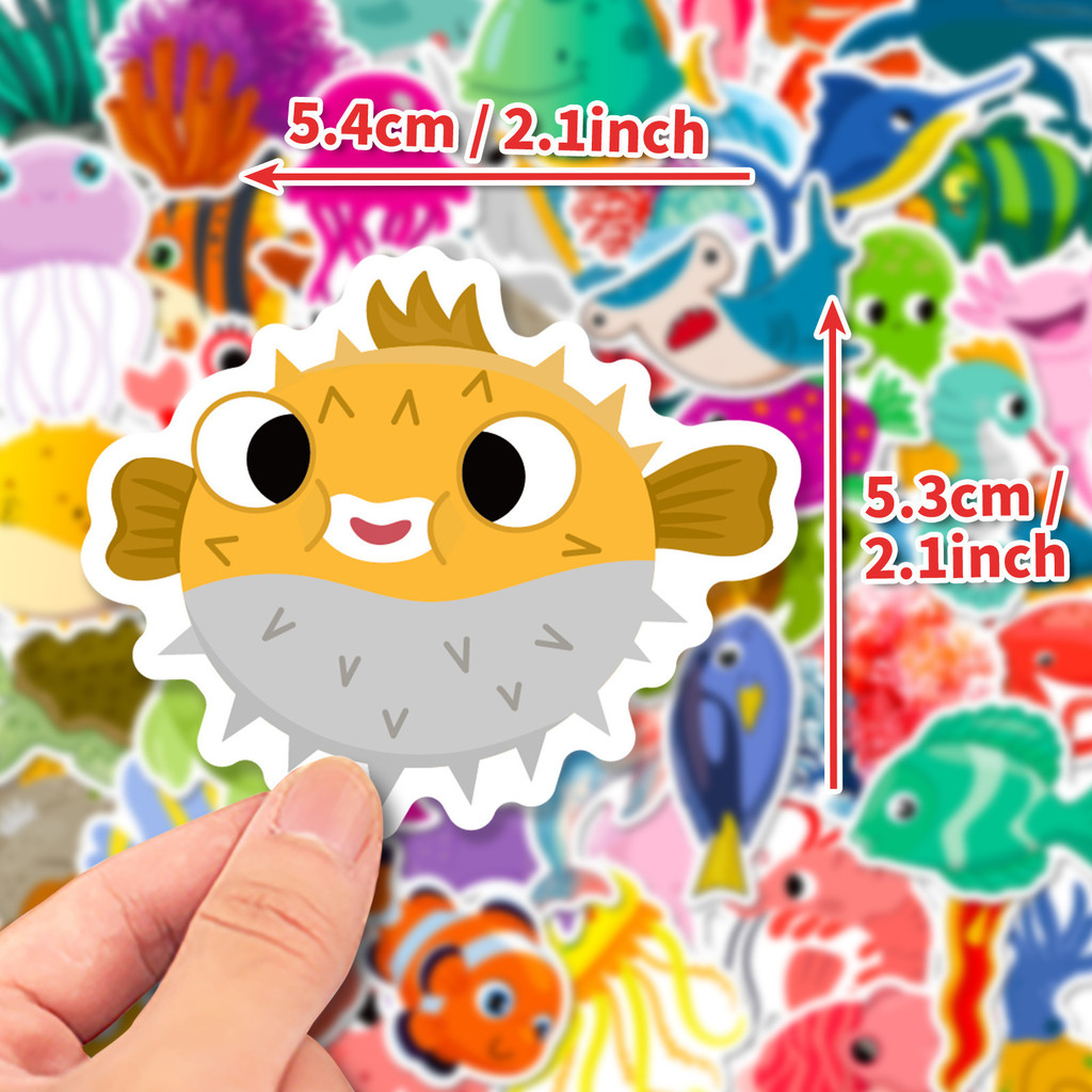 50Pcs Marine Life Stickers Dol - Marine Aquarium & Regional Centre Photos review and price